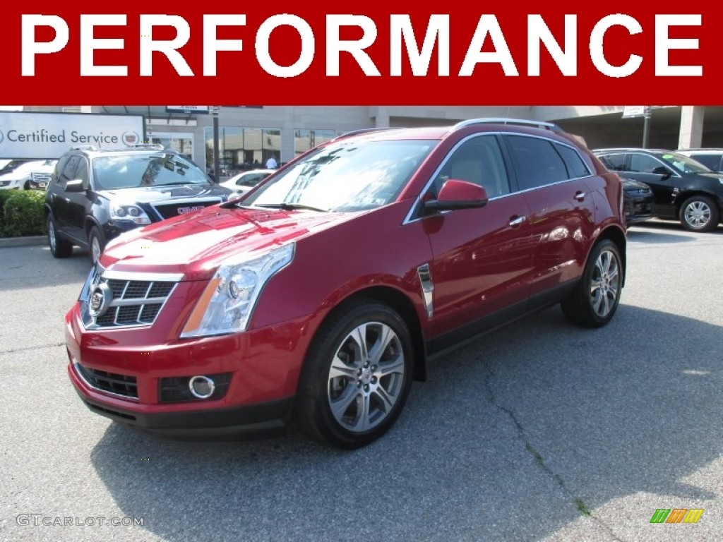 2012 SRX Performance AWD - Crystal Red Tintcoat / Shale/Brownstone photo #1