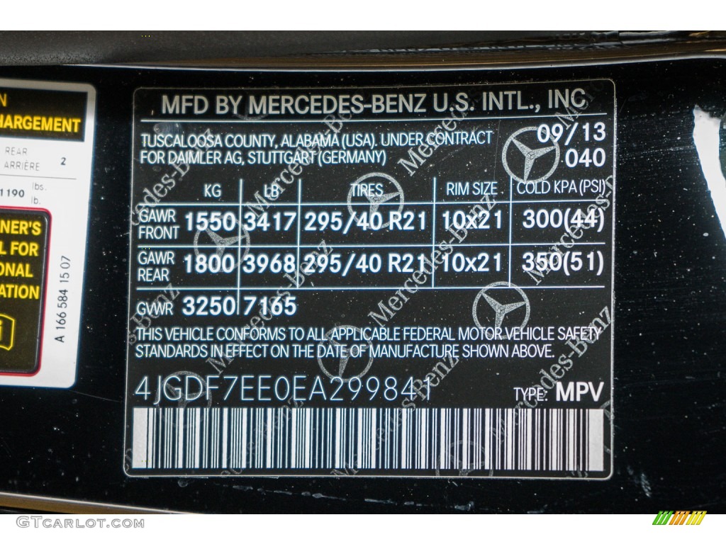 2014 GL Color Code 040 for Black Photo #105647892