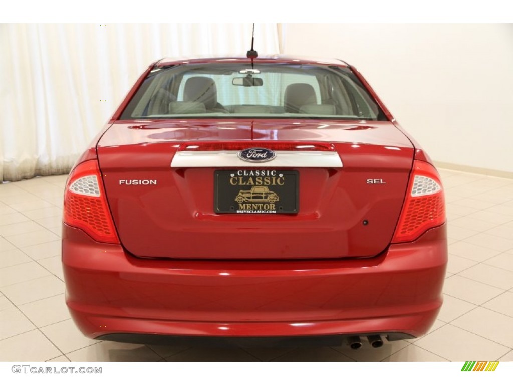 2010 Fusion SEL - Sangria Red Metallic / Medium Light Stone photo #13