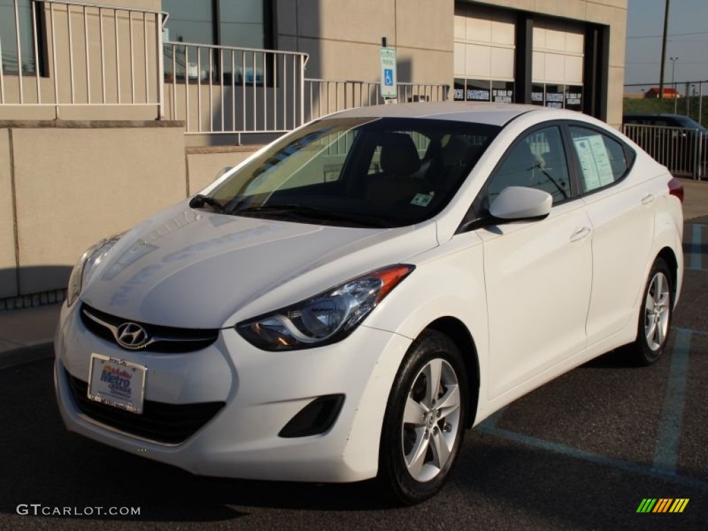 2011 Elantra GLS - Pearl White / Beige photo #1