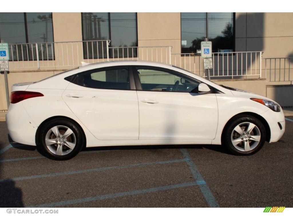 2011 Elantra GLS - Pearl White / Beige photo #4