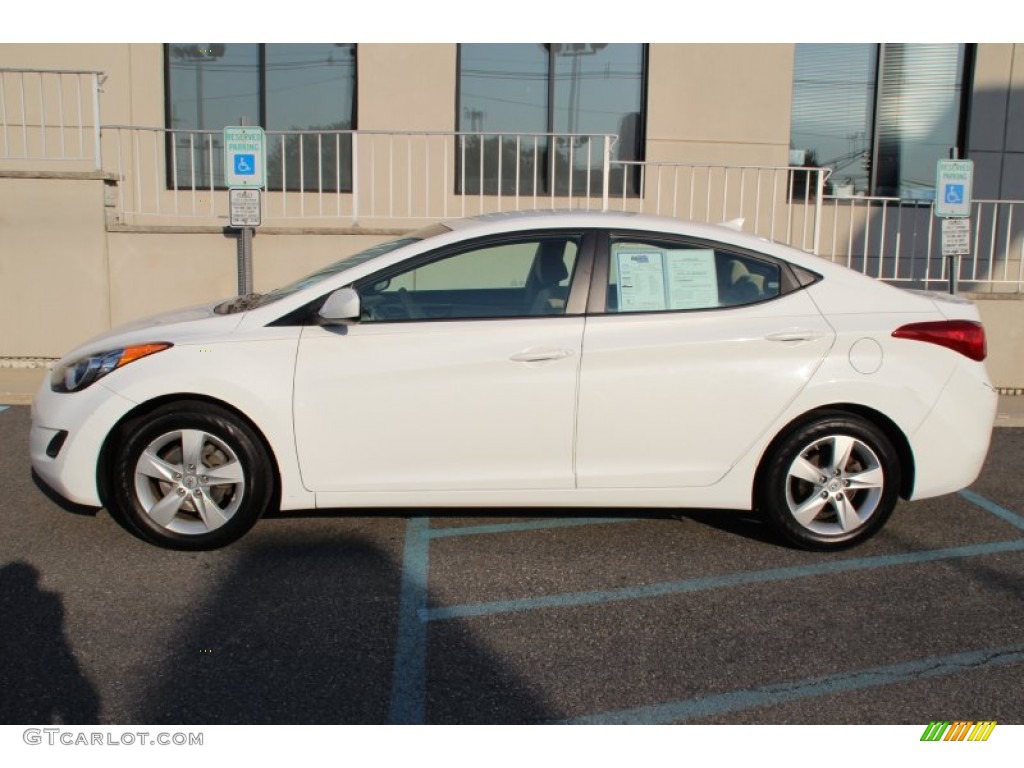 2011 Elantra GLS - Pearl White / Beige photo #5