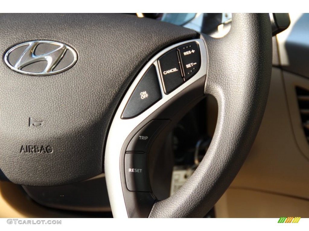 2011 Elantra GLS - Pearl White / Beige photo #15