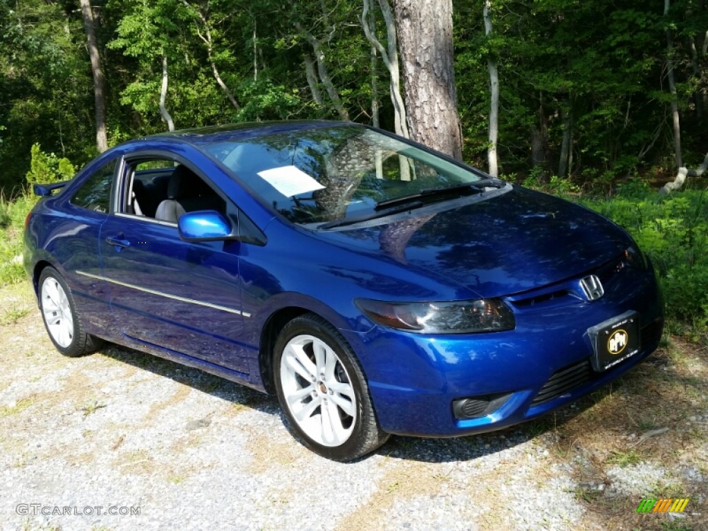 2006 Civic Si Coupe - Fiji Blue Pearl / Black photo #8
