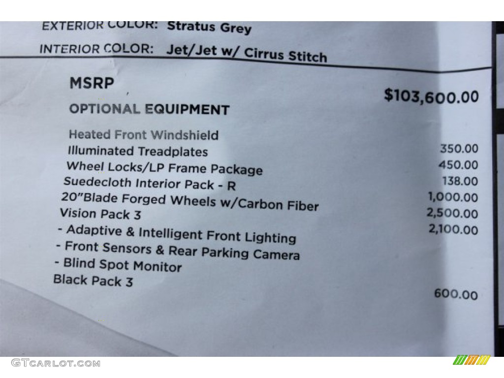 2016 Jaguar F-TYPE R Coupe Window Sticker Photos