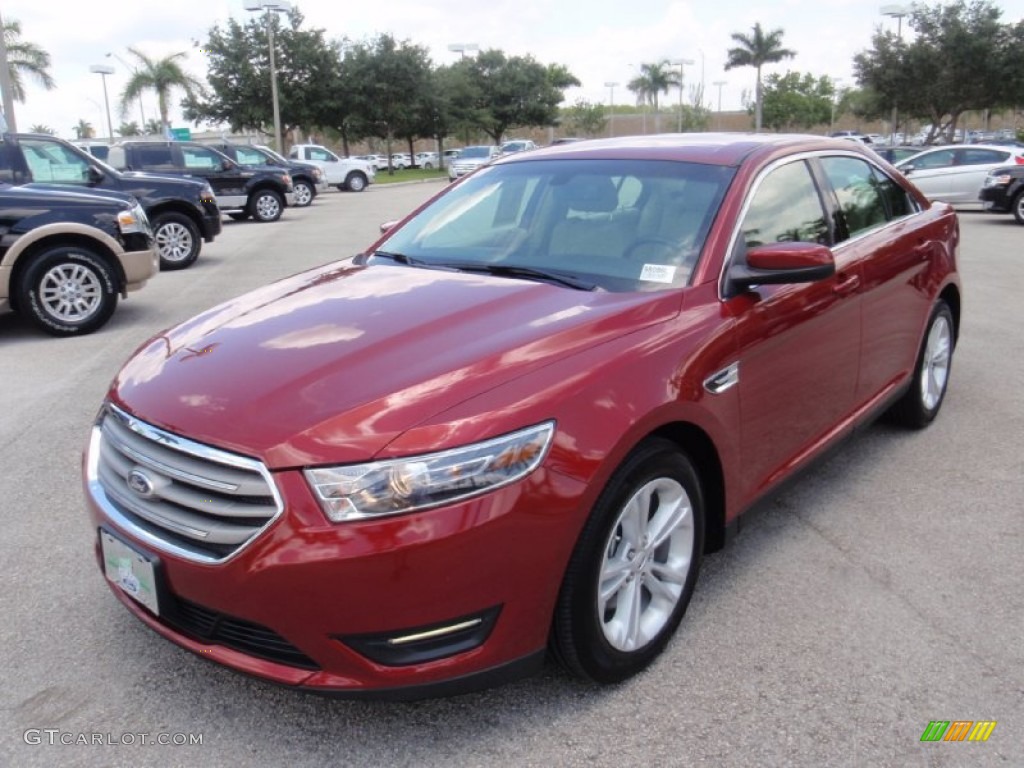 2015 Taurus SEL - Ruby Red Metallic / Dune photo #14