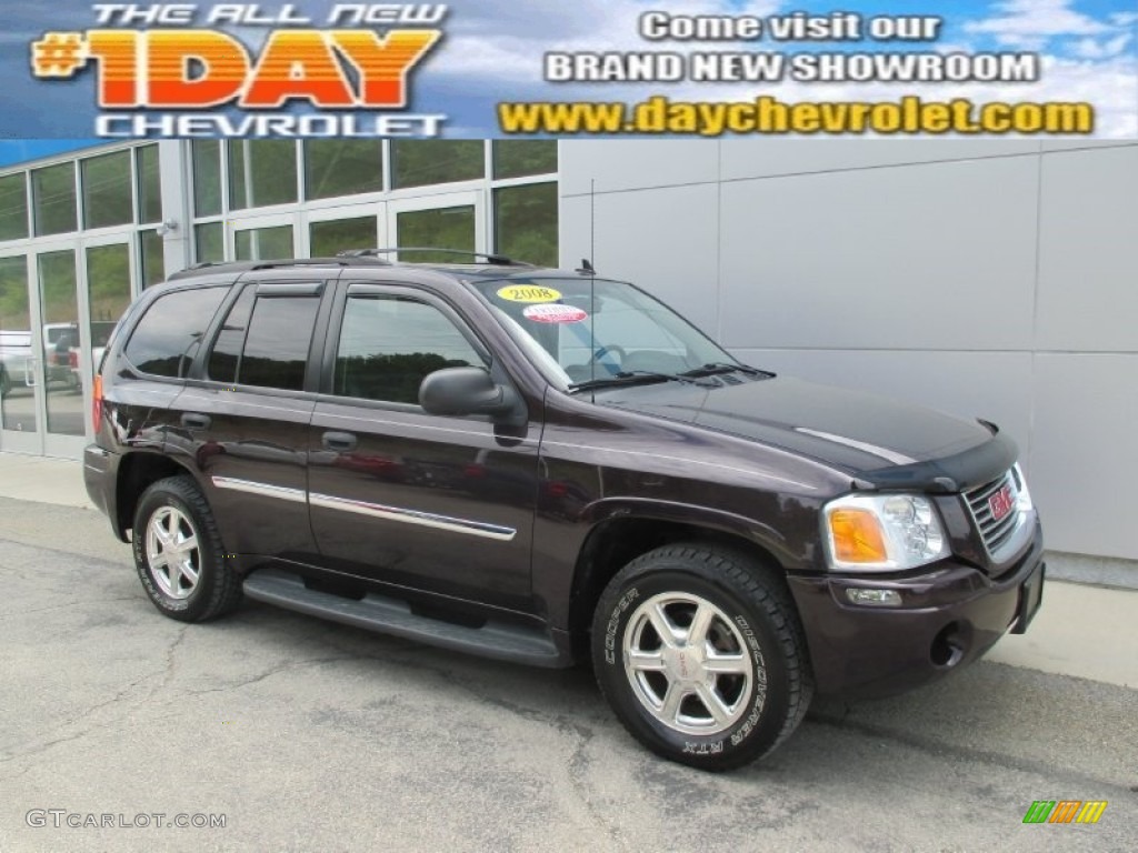 2008 Envoy SLE 4x4 - Dark Crimson Red Metallic / Ebony photo #1