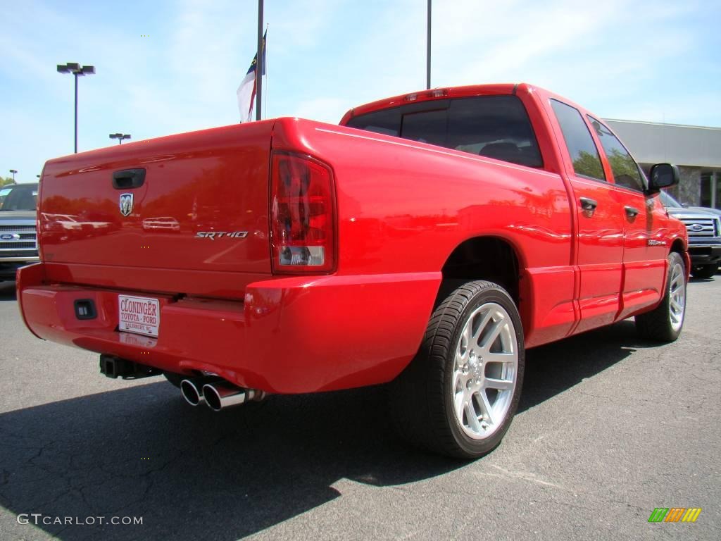 2005 Ram 1500 SRT-10 Quad Cab - Flame Red / Dark Slate Gray photo #3