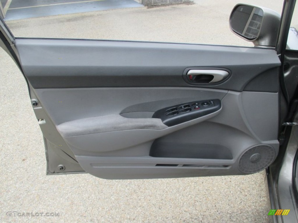 2008 Honda Civic LX Sedan Gray Door Panel Photo #105663957