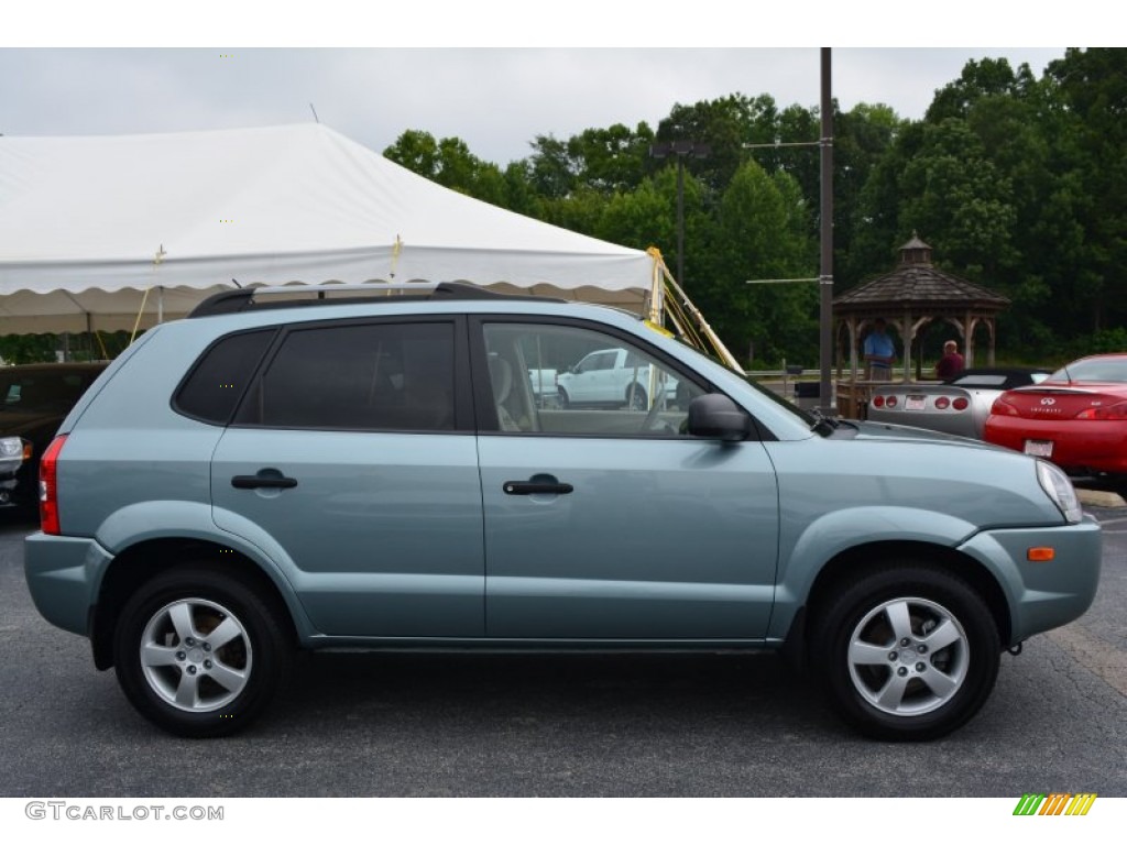 2007 Tucson GLS - Alpine Frost Blue Metallic / Beige photo #2