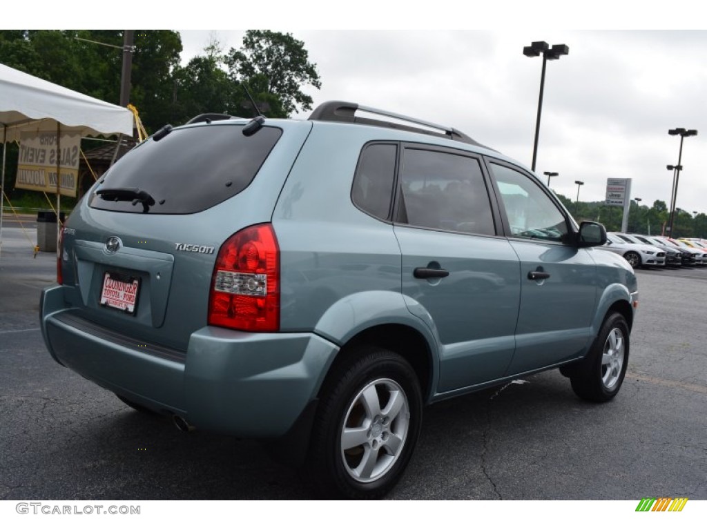 2007 Tucson GLS - Alpine Frost Blue Metallic / Beige photo #3