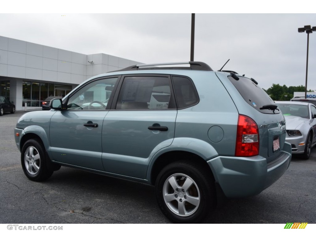 2007 Tucson GLS - Alpine Frost Blue Metallic / Beige photo #5