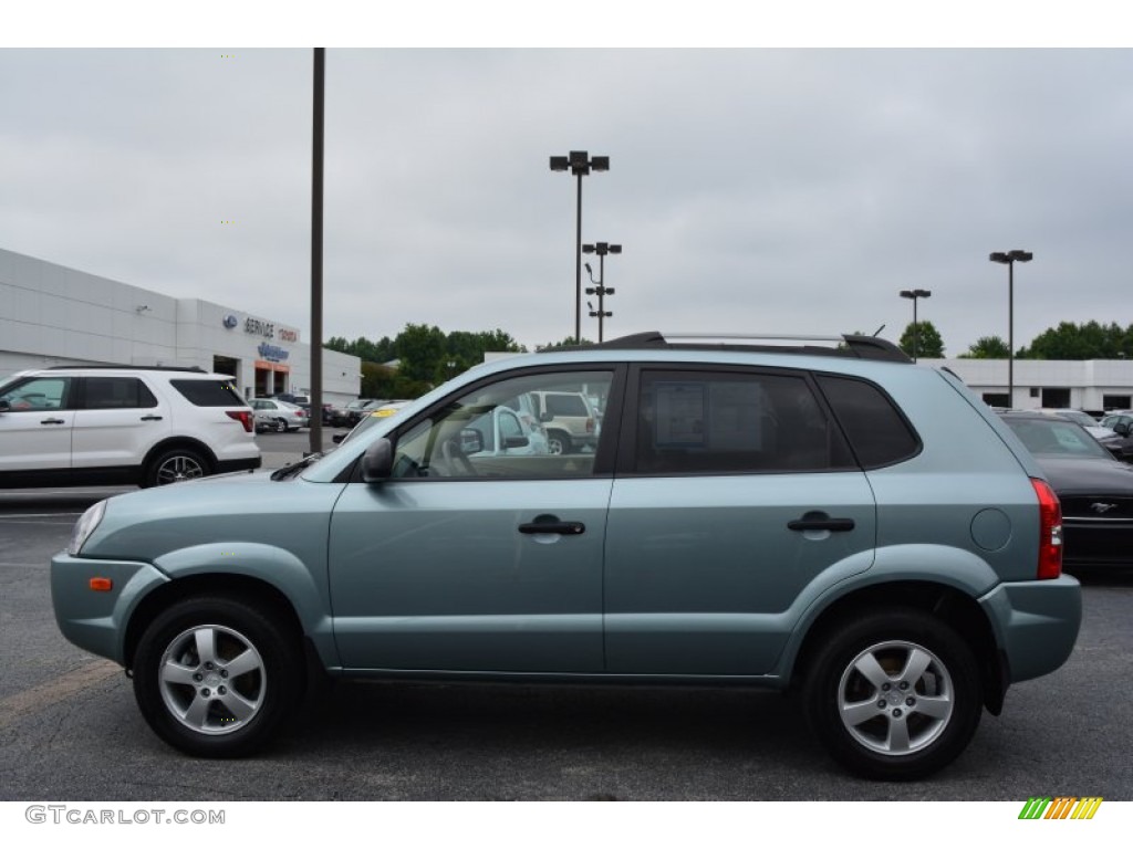 2007 Tucson GLS - Alpine Frost Blue Metallic / Beige photo #6
