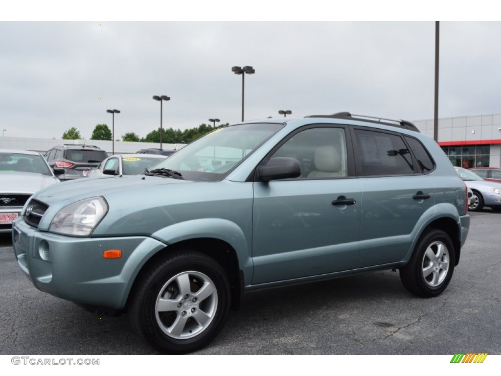 2007 Tucson GLS - Alpine Frost Blue Metallic / Beige photo #7