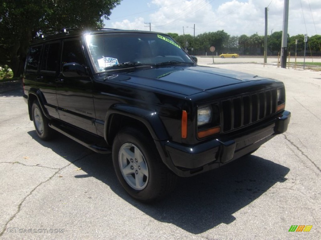 Black 2001 Jeep Cherokee Sport Exterior Photo #105667533
