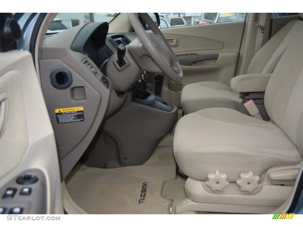 2007 Tucson GLS - Alpine Frost Blue Metallic / Beige photo #10