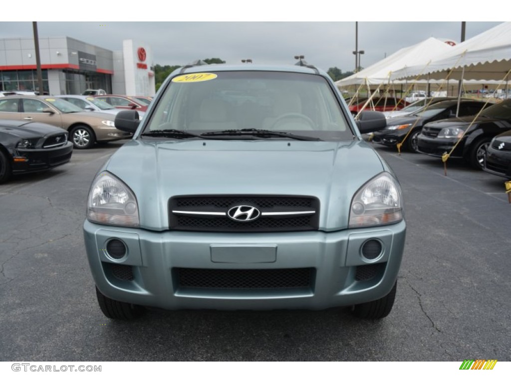 2007 Tucson GLS - Alpine Frost Blue Metallic / Beige photo #24