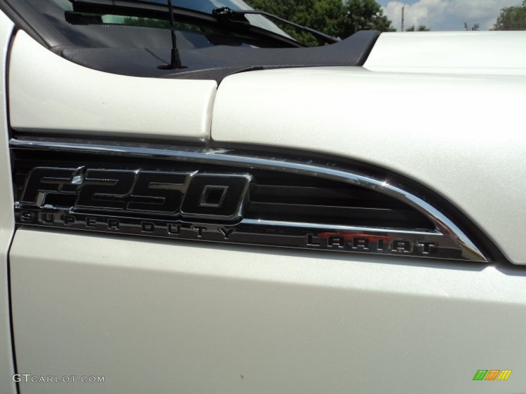 2012 F250 Super Duty Lariat Crew Cab 4x4 - White Platinum Metallic Tri-Coat / Black photo #28