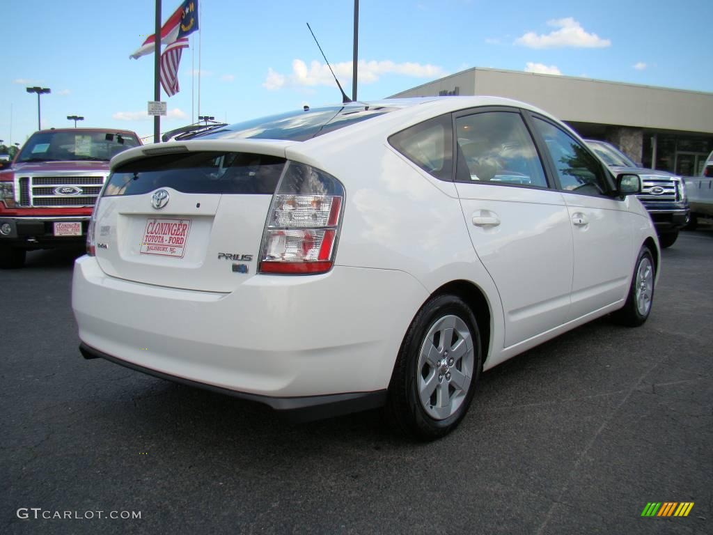 2005 Prius Hybrid - Super White / Ivory/Brown photo #3