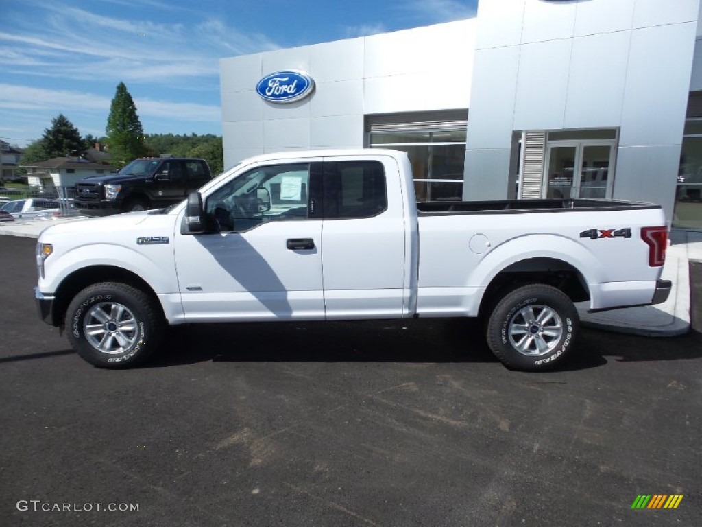 2015 F150 XLT SuperCab 4x4 - Oxford White / Medium Earth Gray photo #2