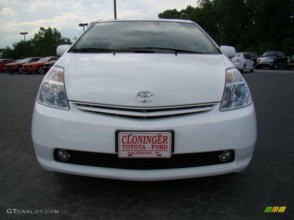 2005 Prius Hybrid - Super White / Ivory/Brown photo #7
