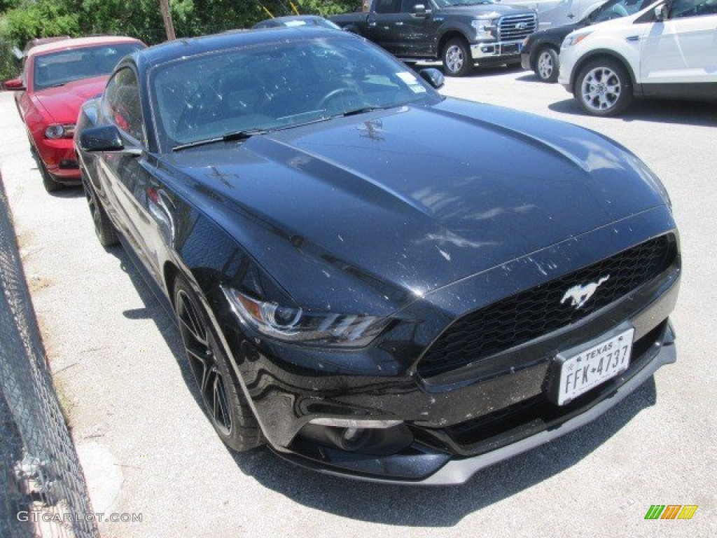 2015 Mustang EcoBoost Premium Coupe - Black / Ebony photo #1