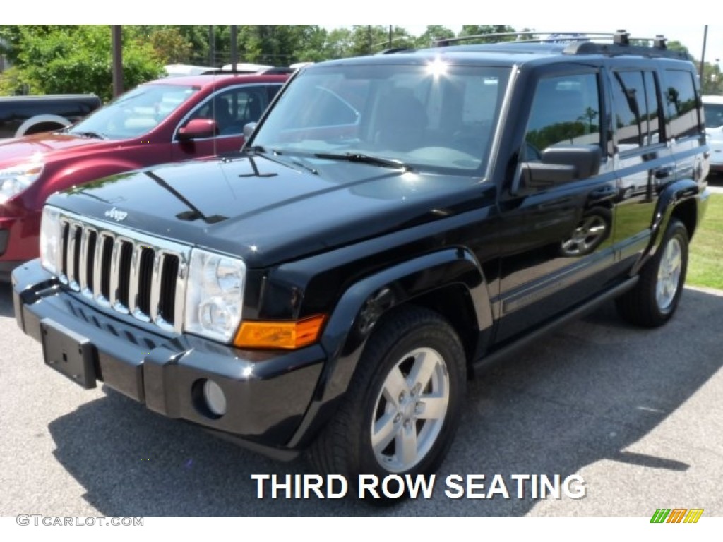 2008 Commander Sport 4x4 - Brilliant Black Crystal Pearl / Dark Slate Gray photo #1