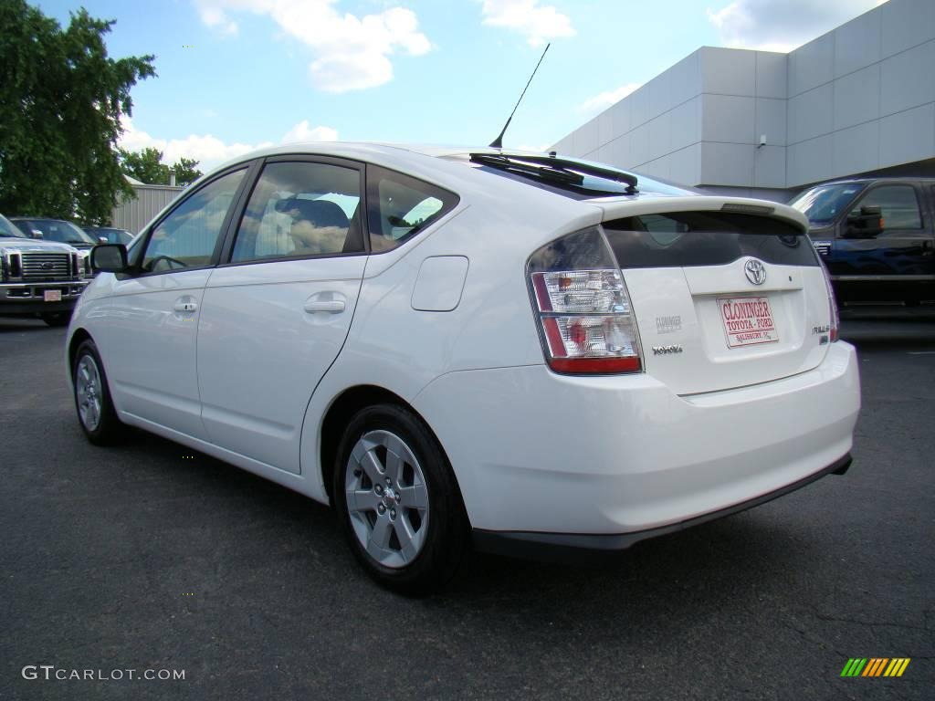 2005 Prius Hybrid - Super White / Ivory/Brown photo #23