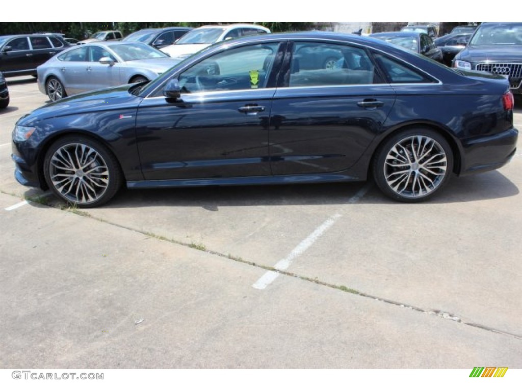 2016 A6 3.0 TFSI Premium Plus quattro - Moonlight Blue Metallic / Black photo #5