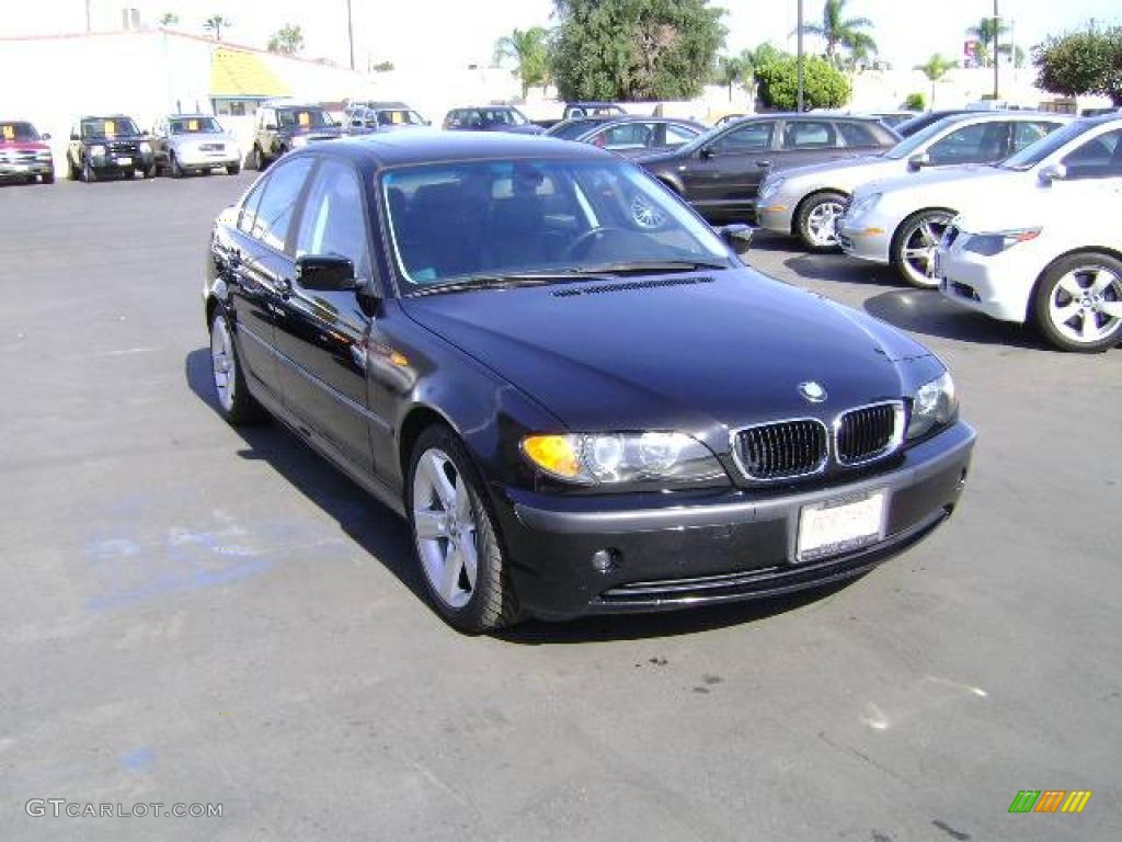2004 3 Series 325i Sedan - Jet Black / Black photo #2