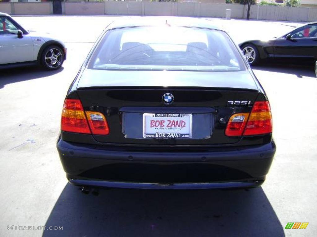 2004 3 Series 325i Sedan - Jet Black / Black photo #7