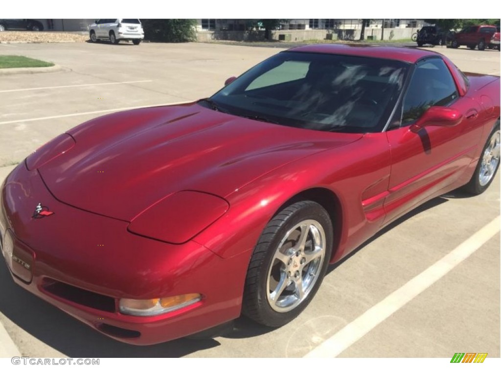 2002 Corvette Coupe - Magnetic Red II Metallic / Light Oak photo #1