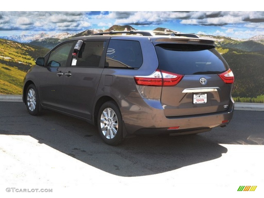 2015 Sienna Limited AWD - Predawn Gray Mica / Ash photo #3