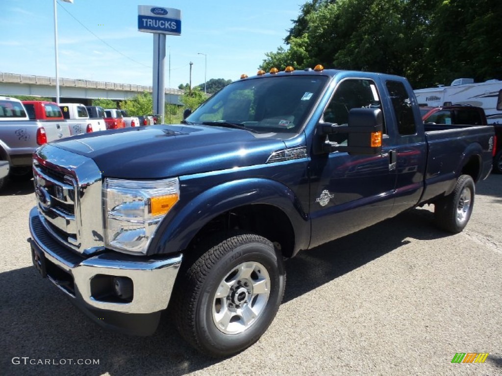 Blue Jeans Metallic 2016 Ford F350 Super Duty XLT Super Cab 4x4 Exterior Photo #105681086