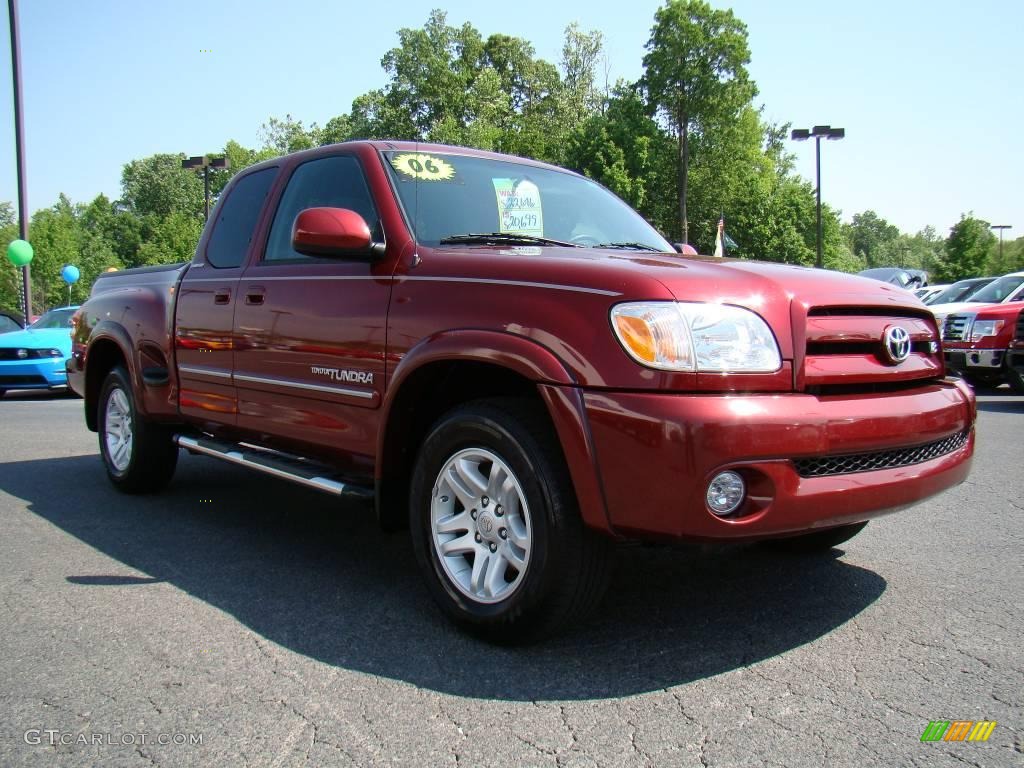 2006 Tundra Limited Access Cab - Salsa Red Pearl / Light Charcoal photo #1