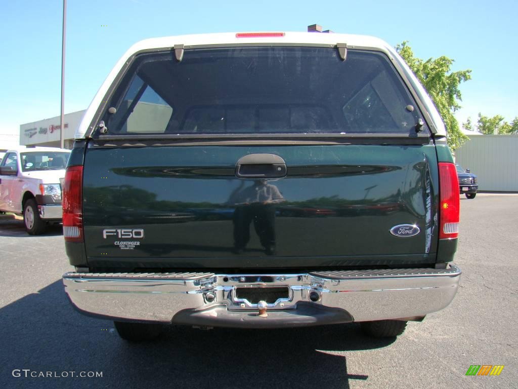 2002 F150 XLT SuperCab - Dark Highland Green Metallic / Medium Parchment photo #4