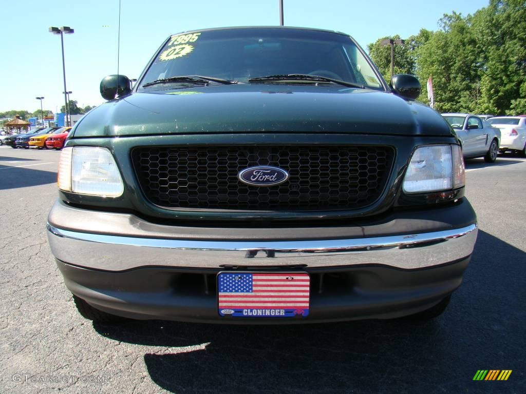 2002 F150 XLT SuperCab - Dark Highland Green Metallic / Medium Parchment photo #7