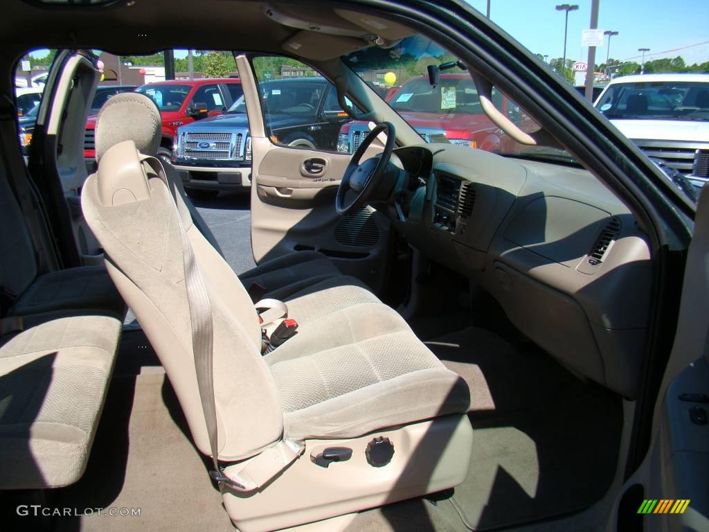 2002 F150 XLT SuperCab - Dark Highland Green Metallic / Medium Parchment photo #10