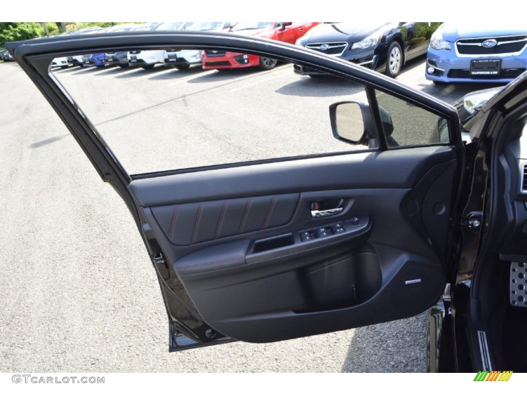2015 Subaru WRX STI Limited Carbon Black Door Panel Photo #105683230