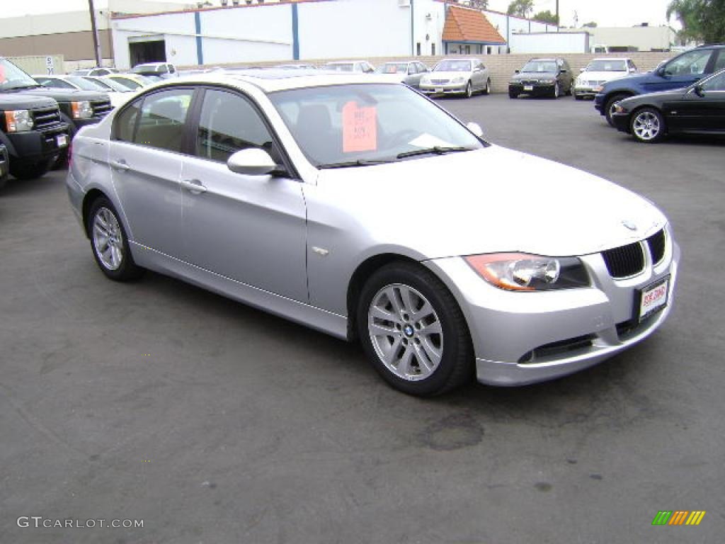 2006 3 Series 325i Sedan - Titanium Silver Metallic / Black photo #4