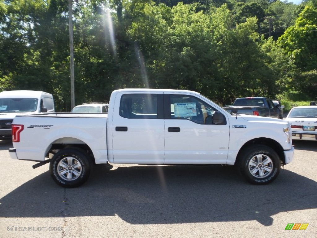 2015 F150 XL SuperCrew 4x4 - Oxford White / Medium Earth Gray photo #1