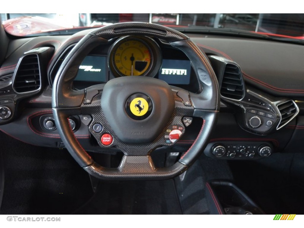2012 Ferrari 458 Spider Charcoal Steering Wheel Photo #105687653