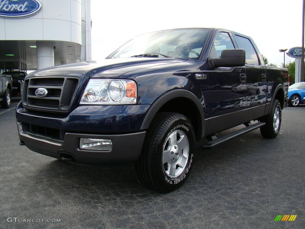 2004 F150 FX4 SuperCrew 4x4 - True Blue Metallic / Black/Medium Flint photo #6