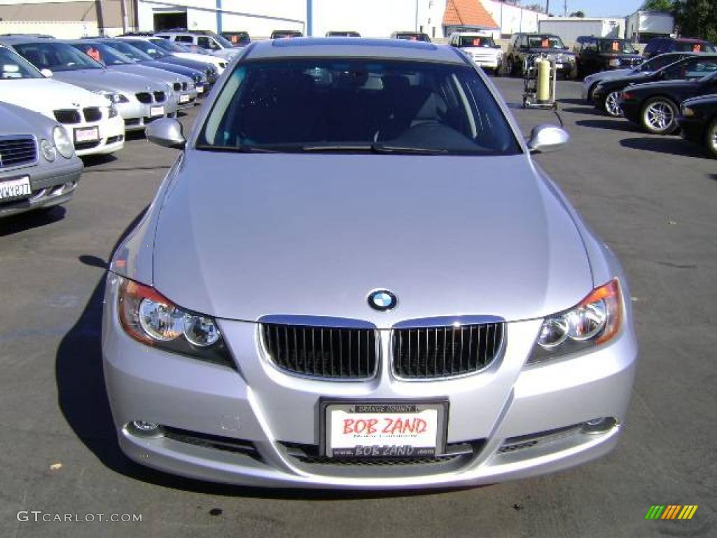 2006 3 Series 325i Sedan - Titanium Silver Metallic / Black photo #6