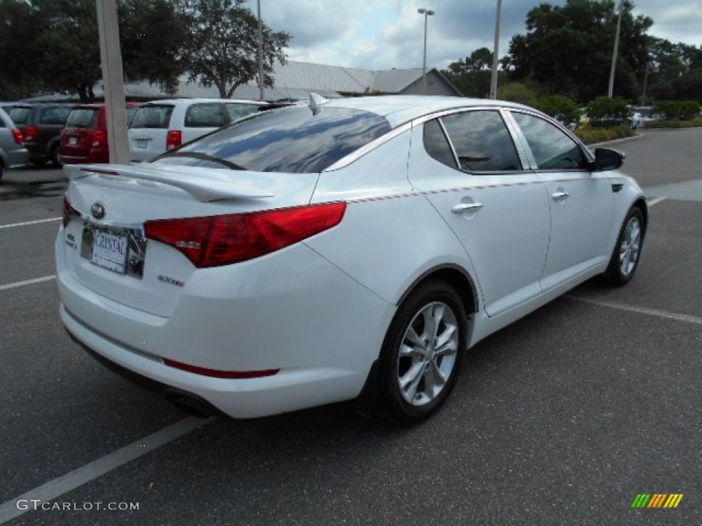 2013 Optima EX - Snow White Pearl / Beige photo #8