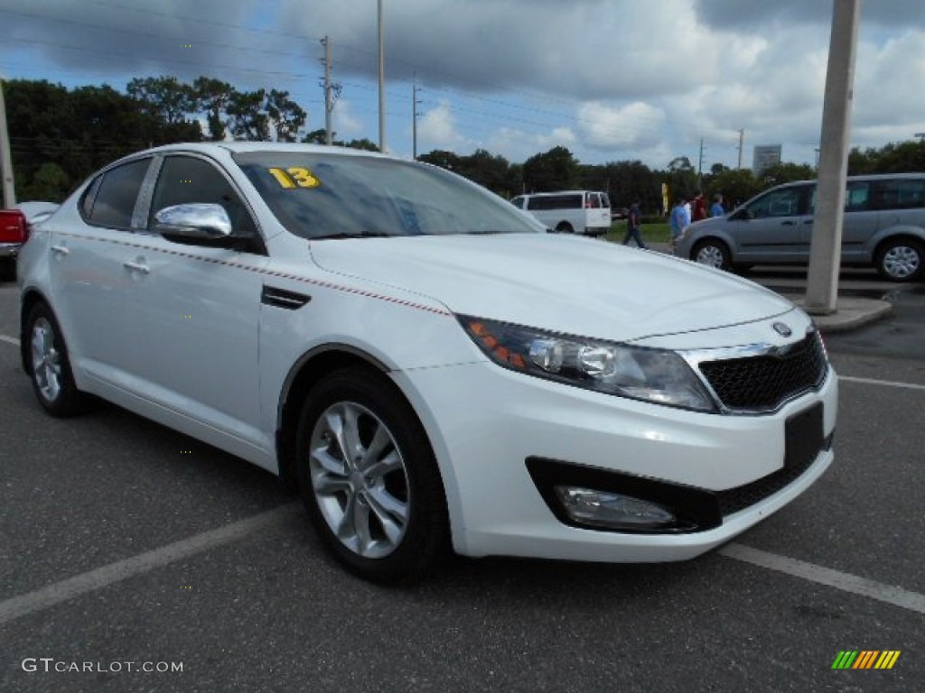 2013 Optima EX - Snow White Pearl / Beige photo #10