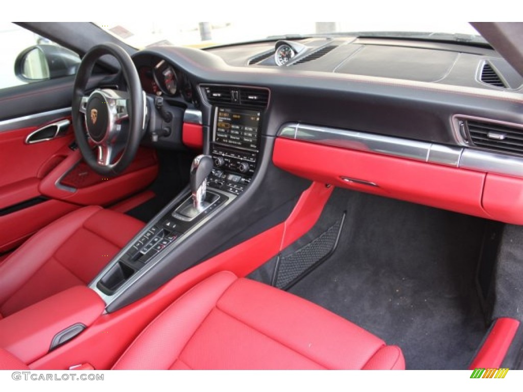 2015 Porsche 911 Carrera 4S Coupe Black/Garnet Red Dashboard Photo #105697055