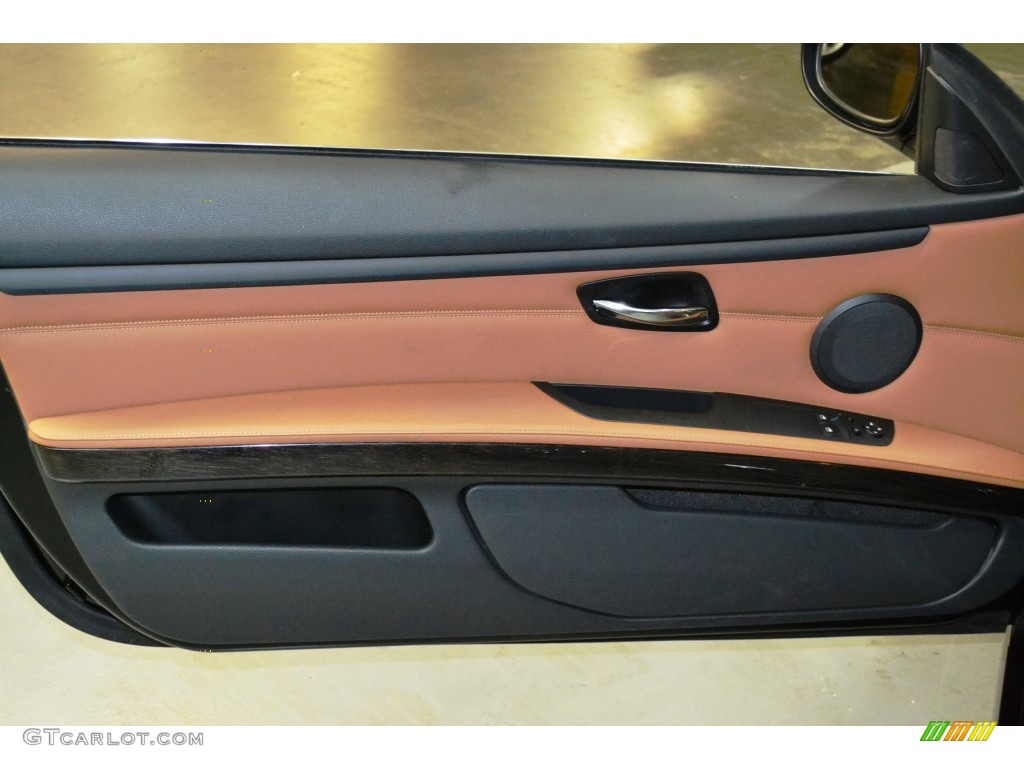 2012 BMW 3 Series 328i Coupe Saddle Brown Door Panel Photo #105698117