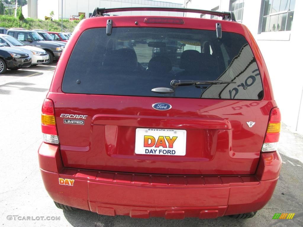 2006 Escape Limited 4WD - Redfire Metallic / Ebony Black photo #7