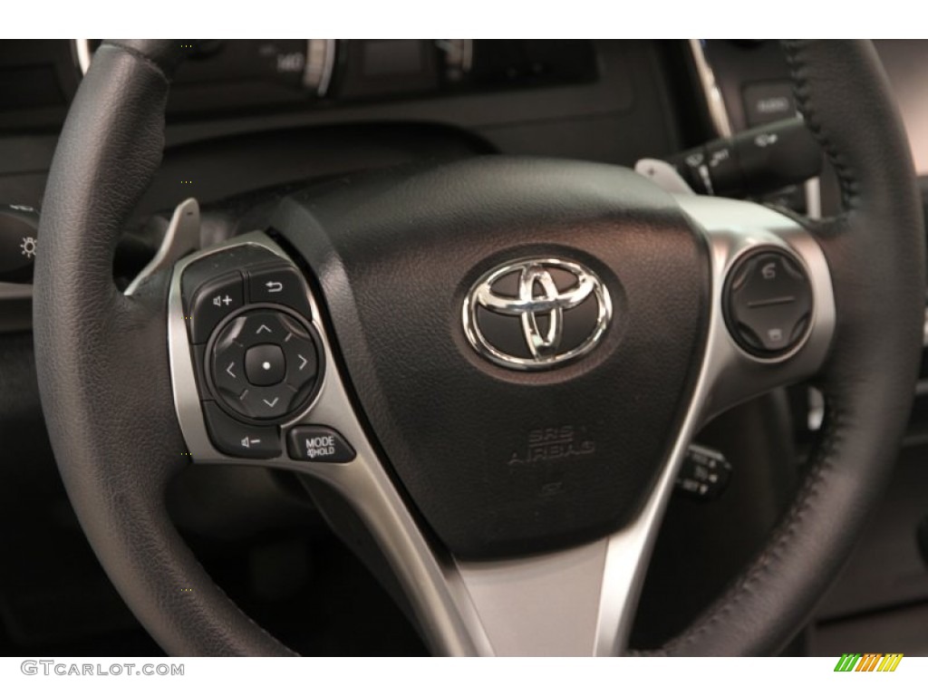 2012 Toyota Camry SE Black/Ash Steering Wheel Photo #105699042